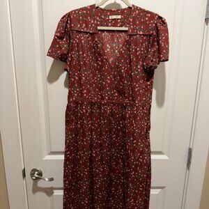 Christy Dawn Simple Dawn Dress in Maroon Rose